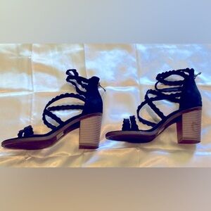 Elegant Black Strappy Women's Heels